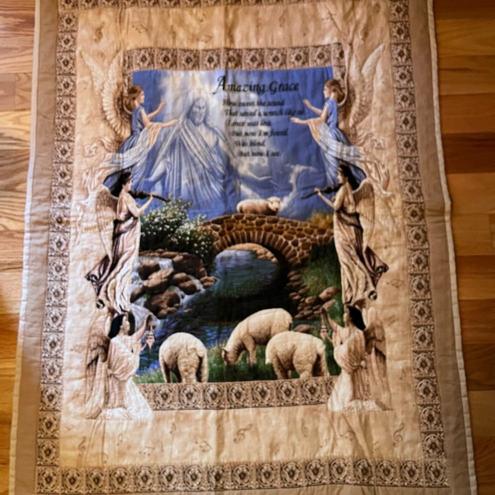Religious Themed Hand quilted Amazing Grace Wall Hanging